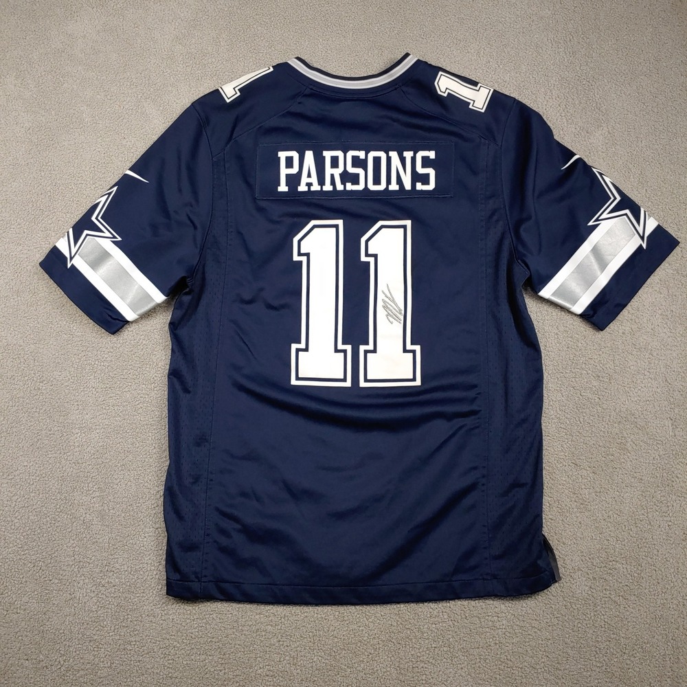 STITCHED AUTOGRAPH, Micah Parsons Dallas Cowboys Jersey - Mens L Navy Blue NFL